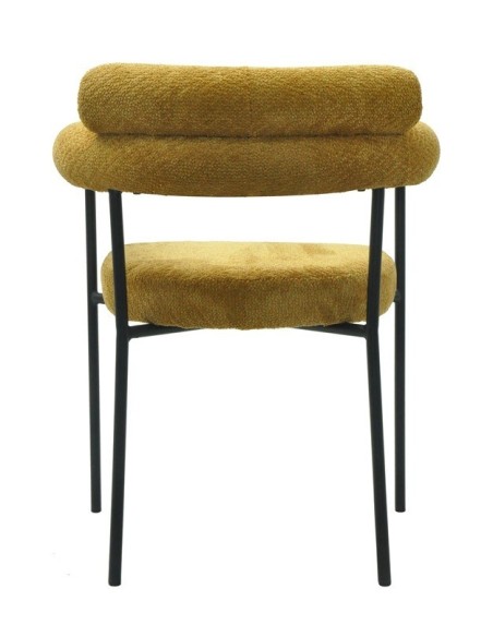  tapizado tejido bouclé amarillo
