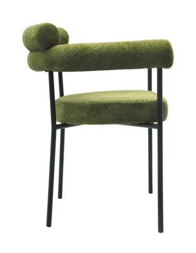  tapizado tejido bouclé verde oscuro