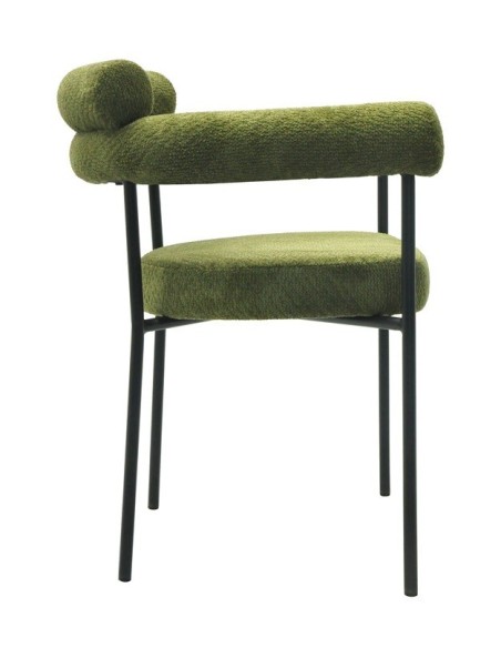  tapizado tejido bouclé verde oscuro