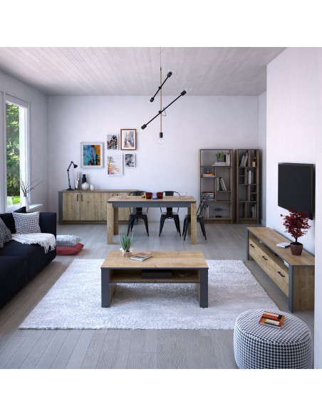  biIaminado roble con gris oscuro