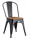 Sillas de metal y madera